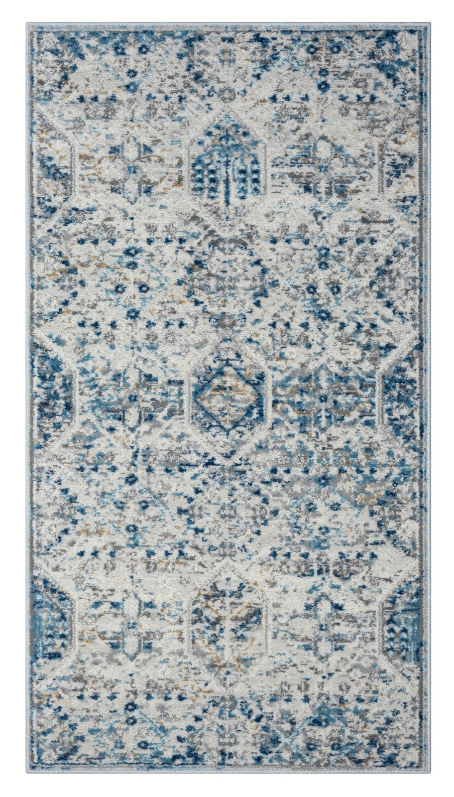 Teppich My HERIZ 2 - beige-blau-grau - 80x150 cm