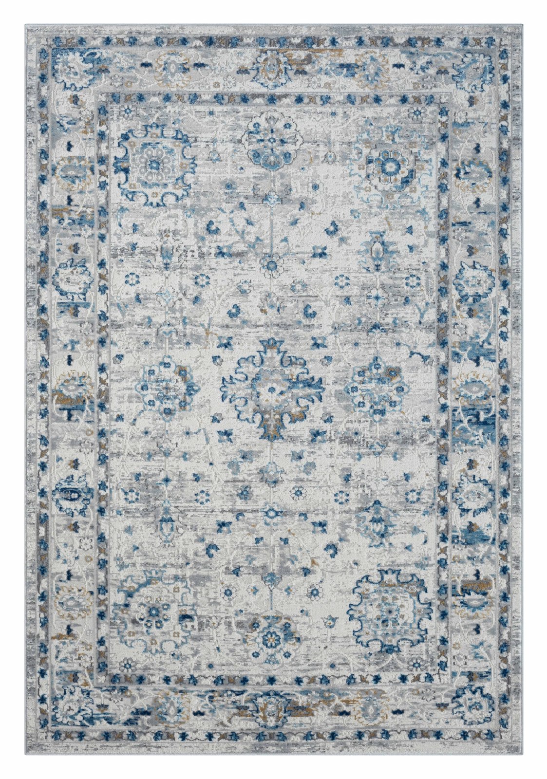 Teppich MY HERIZ 3 - beige-blau-grau - 200x290 cm