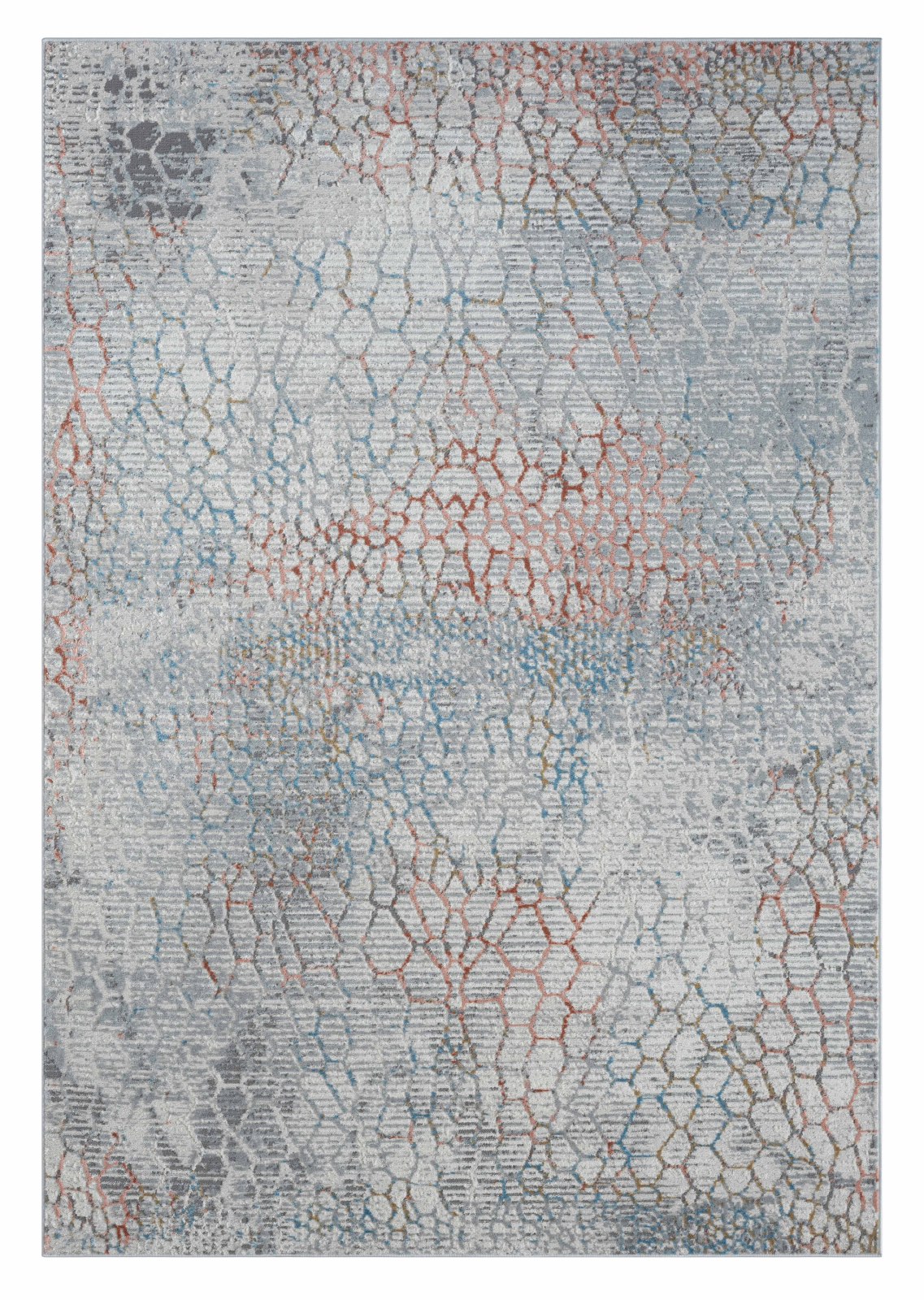 Teppich MY LOOK - beige-blau-terrakotta - 200x290 cm