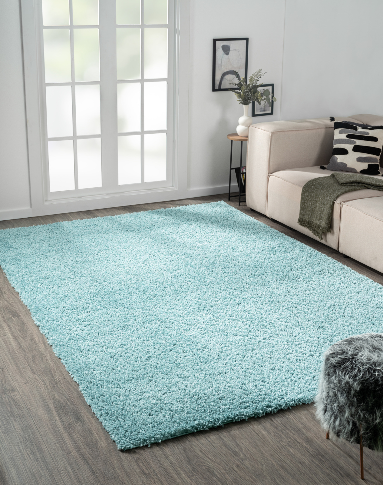 Teppich MY SHAGGY - hellblau - 200x290 cm