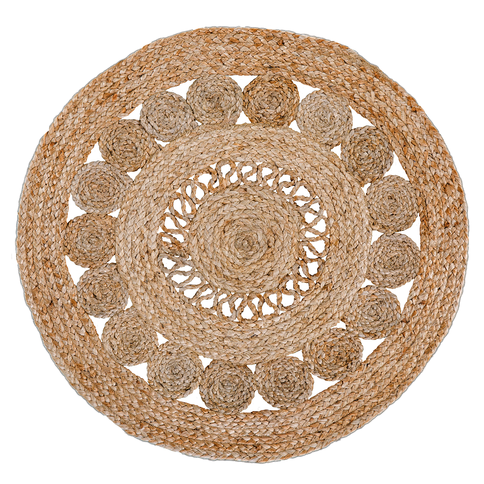 Teppich - natur - rund - Ø 120 cm
