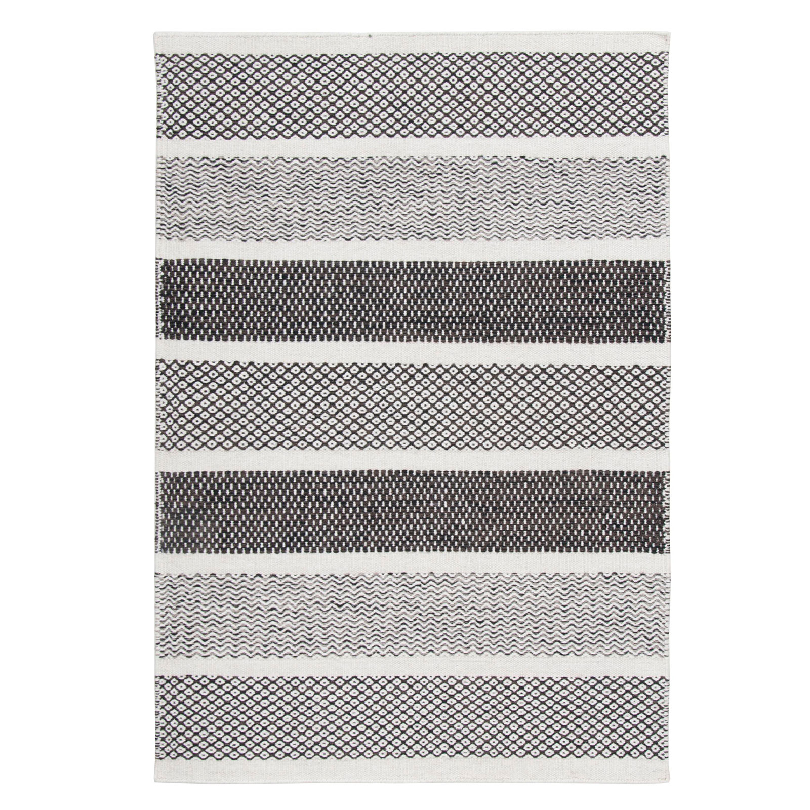 Teppich - natural grey - handgewebt - 110x170 cm