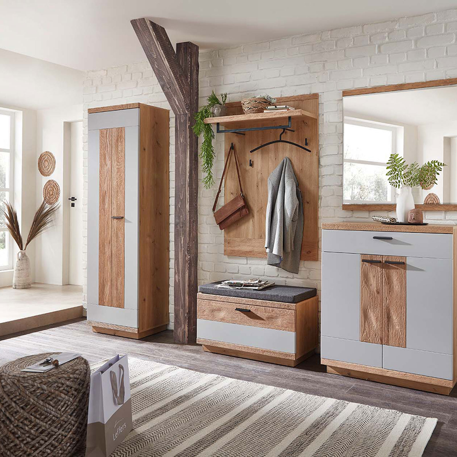 Teppich - natural grey - handgewebt