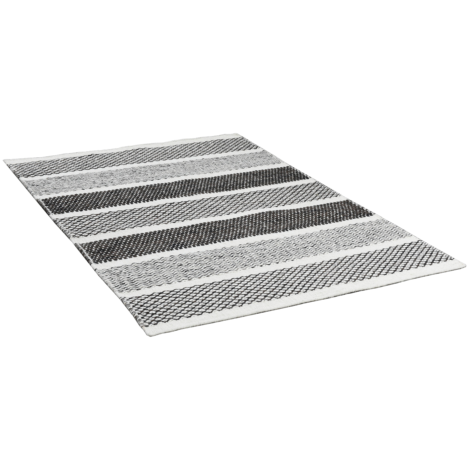 Teppich - natural grey - handgewebt - 55x80 cm