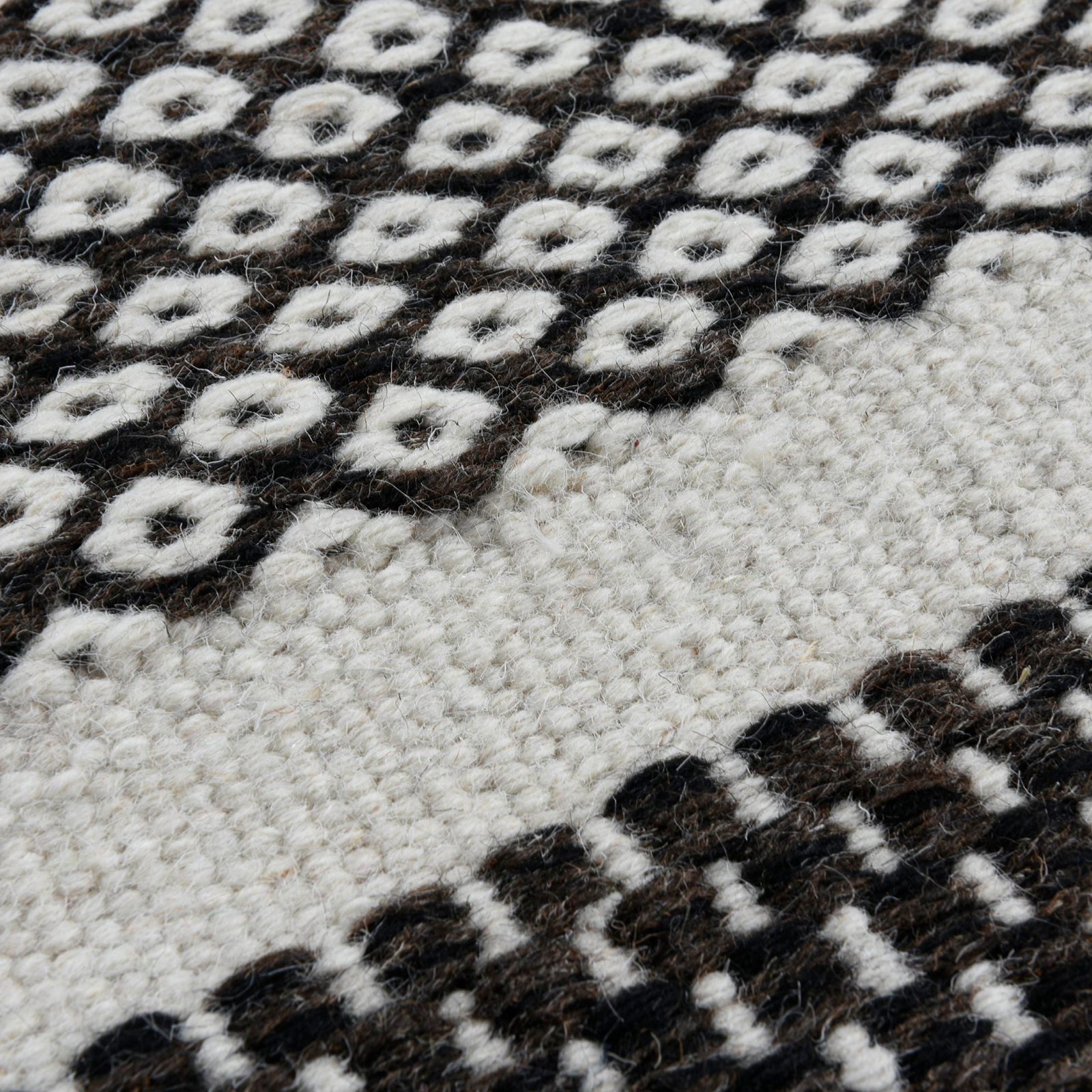 Teppich - natural grey - handgewebt - 55x80 cm