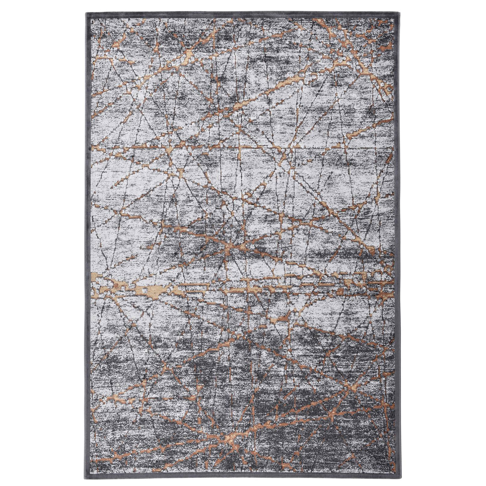 Teppich ORELIA - grau-gold - 160x235 cm