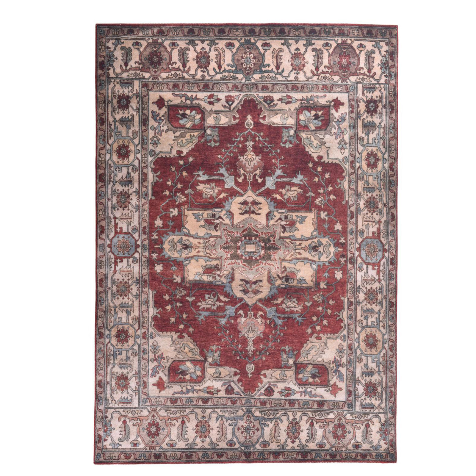Teppich - rot-multicolor - gemustert - 90x160 cm