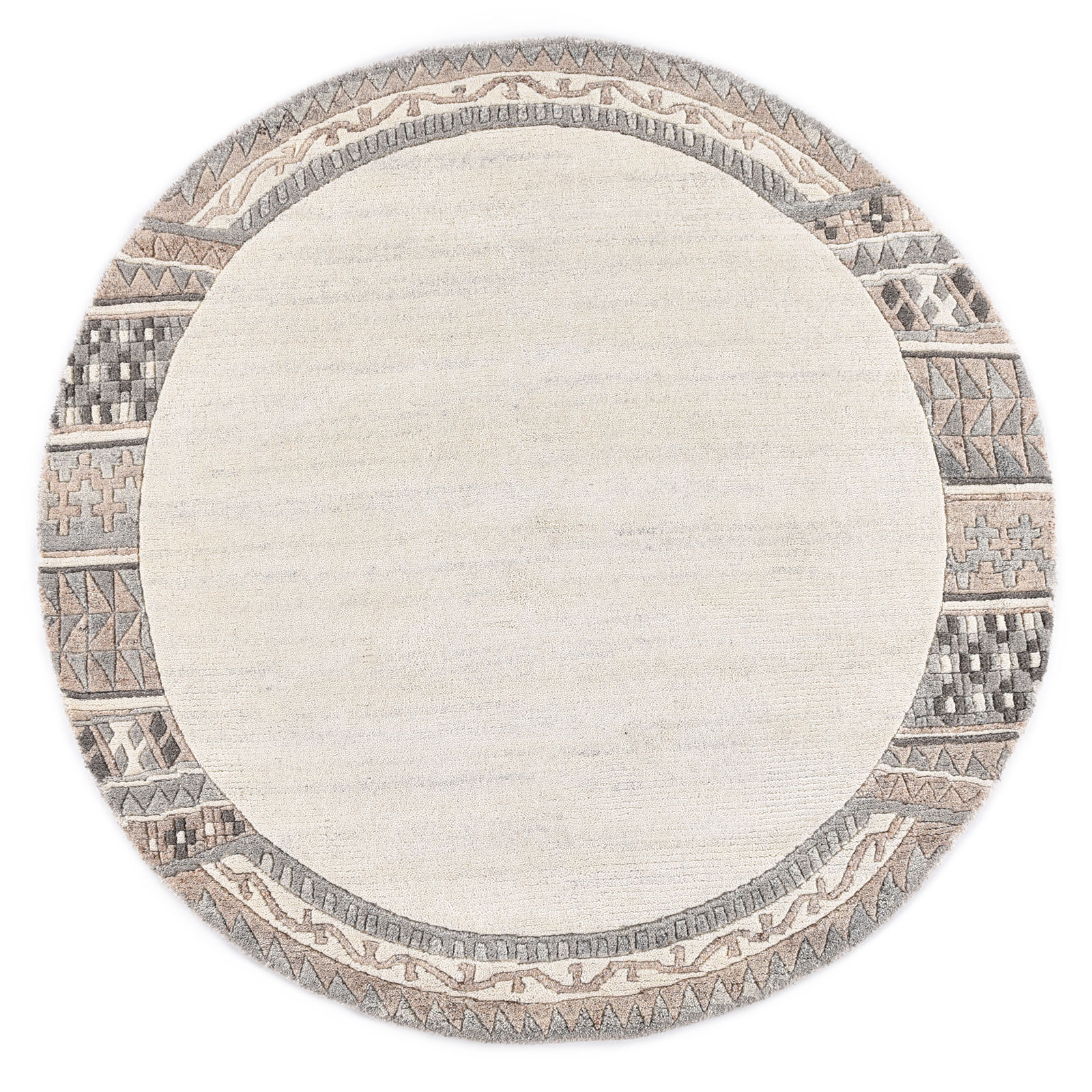 Teppich ROYAL NATUR - natur beige - Ø 190 cm