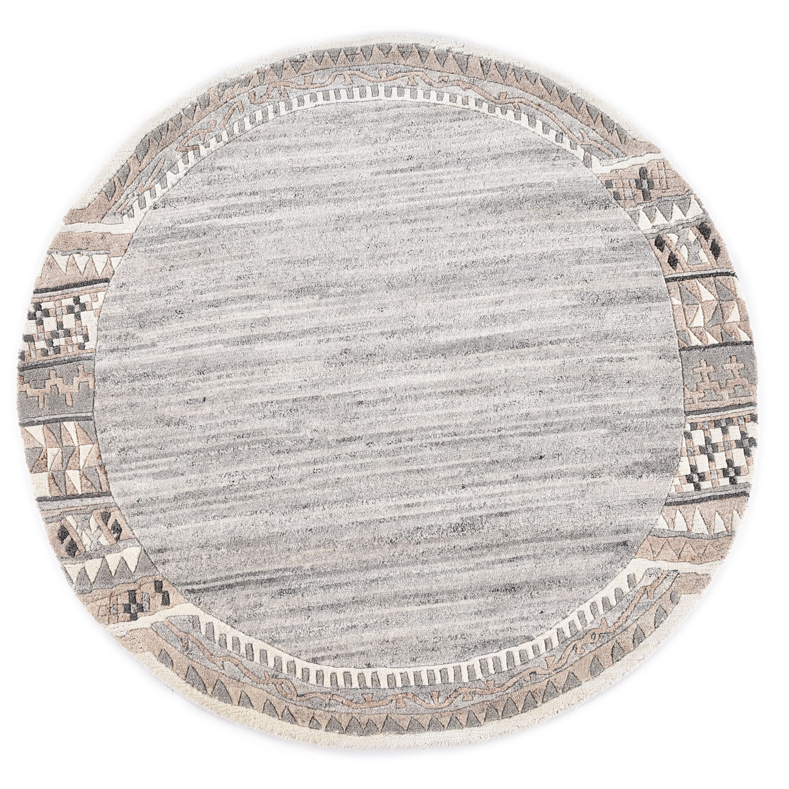 Teppich ROYAL NATUR - natur grau - Ø 150 cm