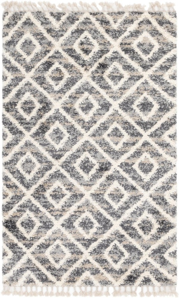 Teppich TOP SHAG 2 - grau - 244x152 cm