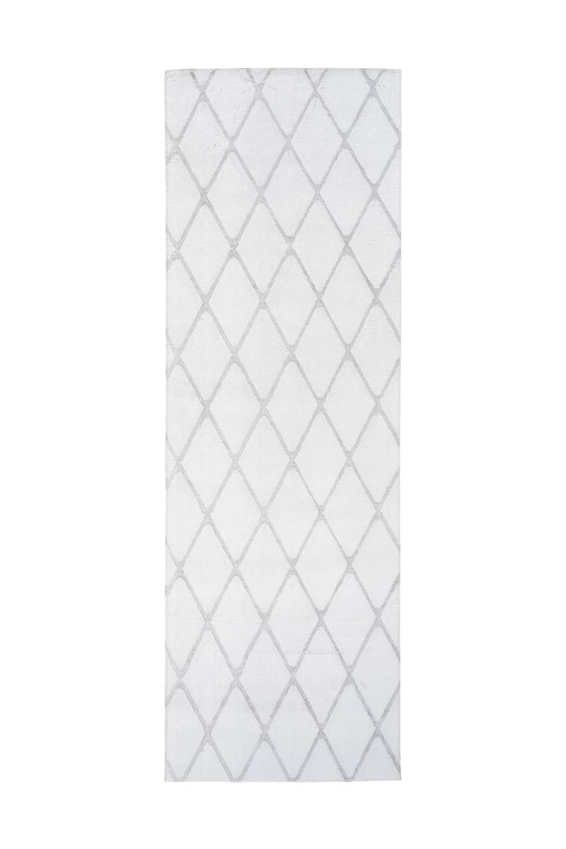 Teppich VIVICA 200 - weiß-graublau - 80x250 cm