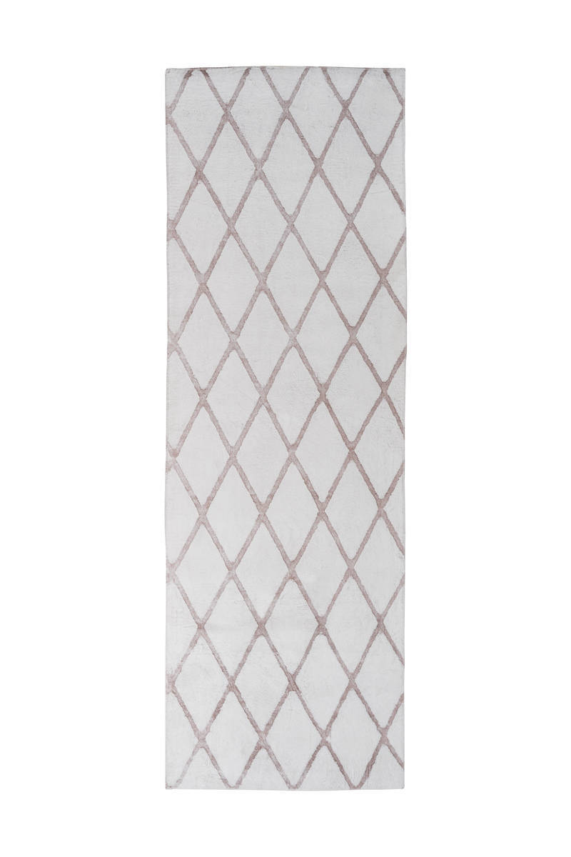 Teppich VIVICA 200 - weiß-taupe - 80x250 cm
