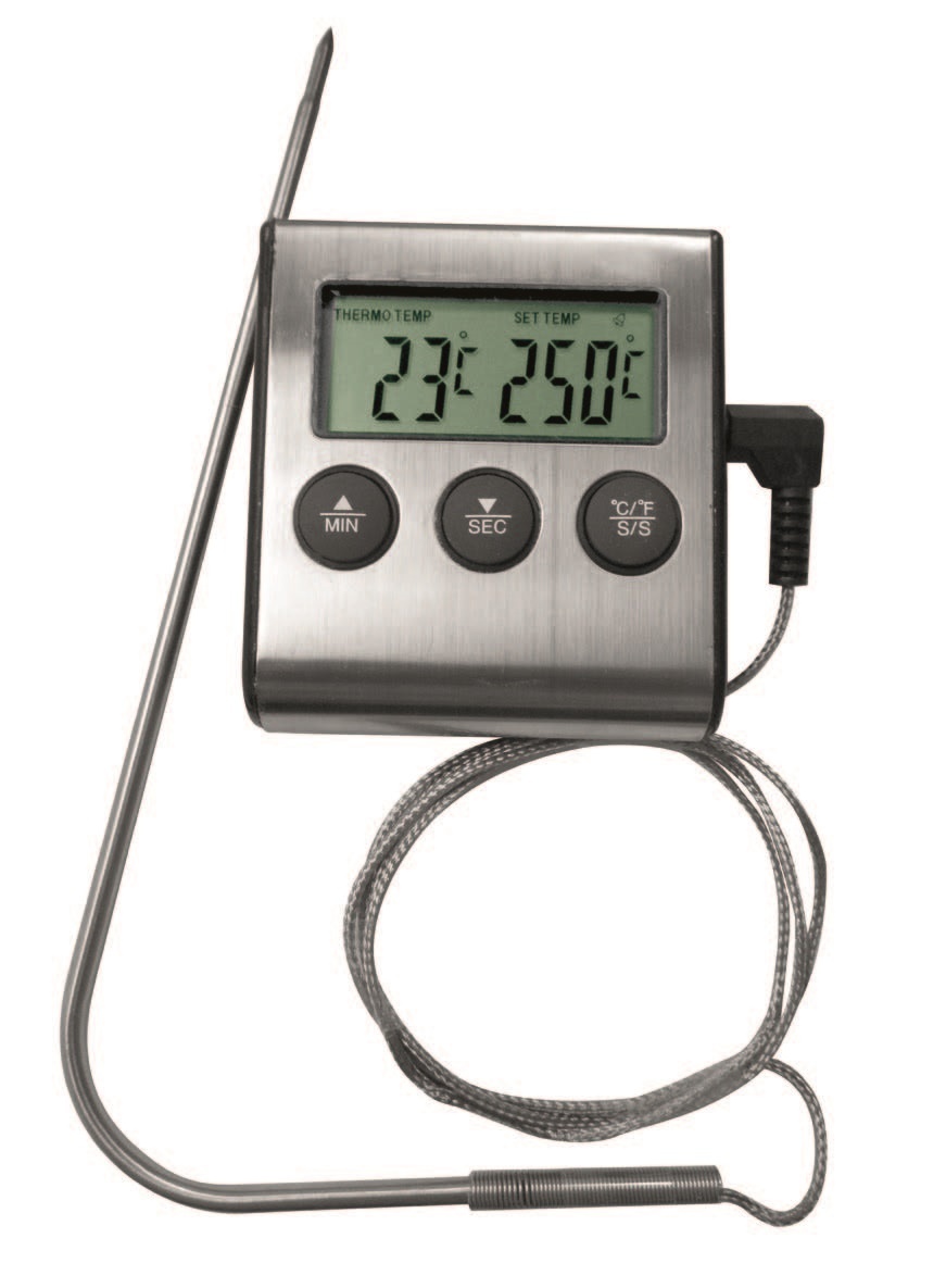 TEPRO Digitaler Grill- und Bratthermometer - silber - Alarmfunktion