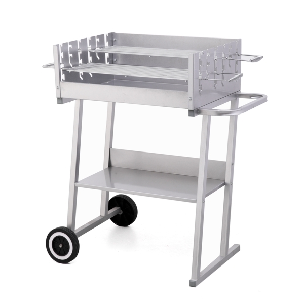 tepro Grillwagen PASADENA - silber - Holzkohle