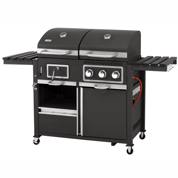 tepro Kohle-Gas-Kombigrill TORONTO KOMBI - anthrazit - Edelstahl