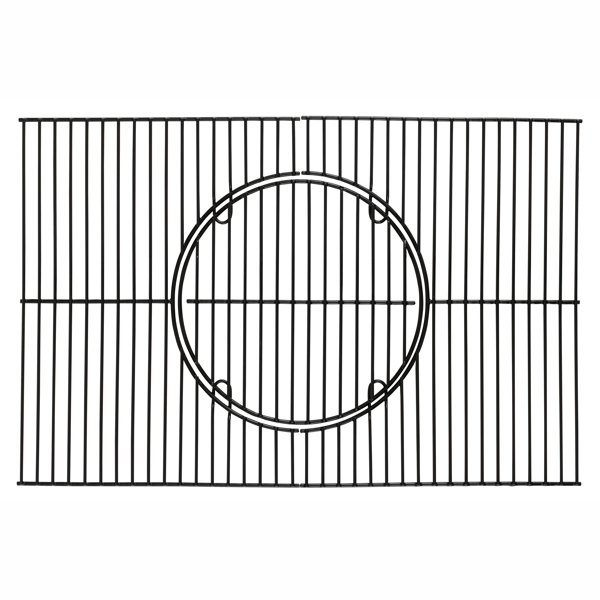 TEPRO Universal Grillrost-Set - schwarz - emailliert - Rost-in-Rost-System - 69,5 cm