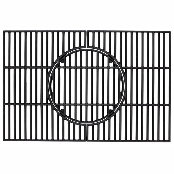 TEPRO Universal Guss-Grillrost-Set - schwarz - Rost-in-Rost-System - 71,5 cm