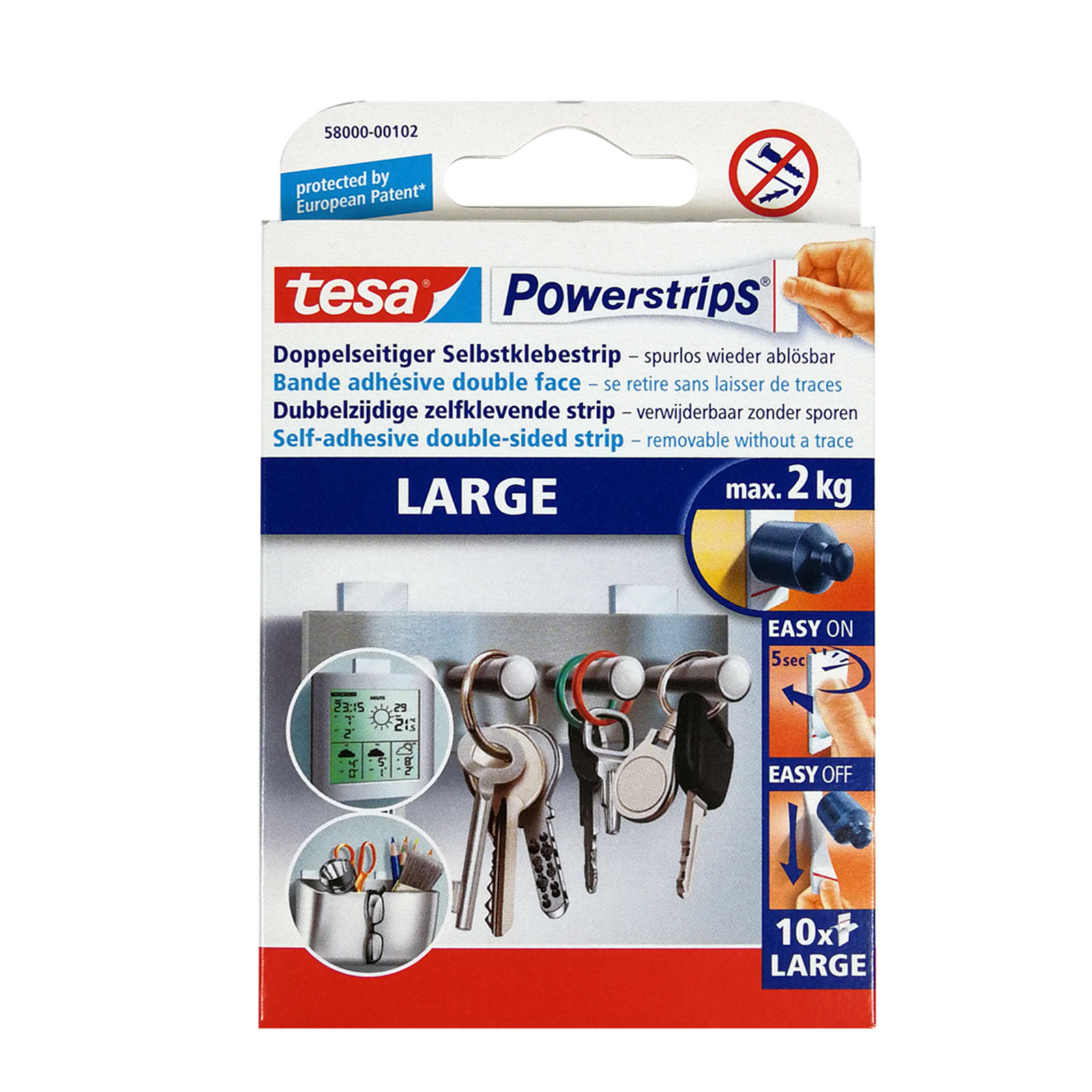 Tesa Powerstrips Large - 10 Stück