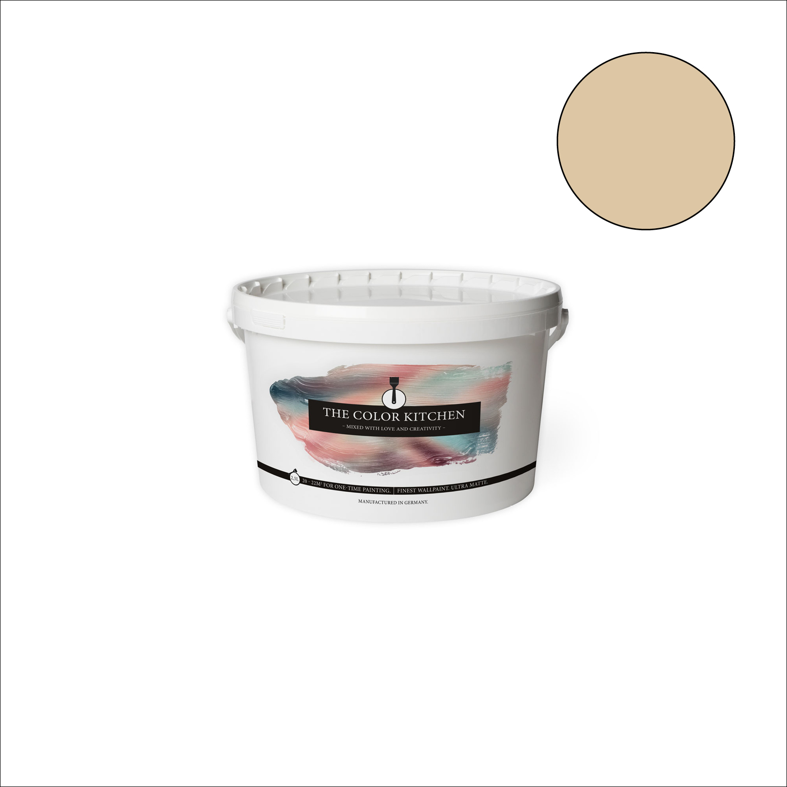 The Color Kitchen Wandfarbe Asthetic Artichoke - beige matt - 2,5 Liter