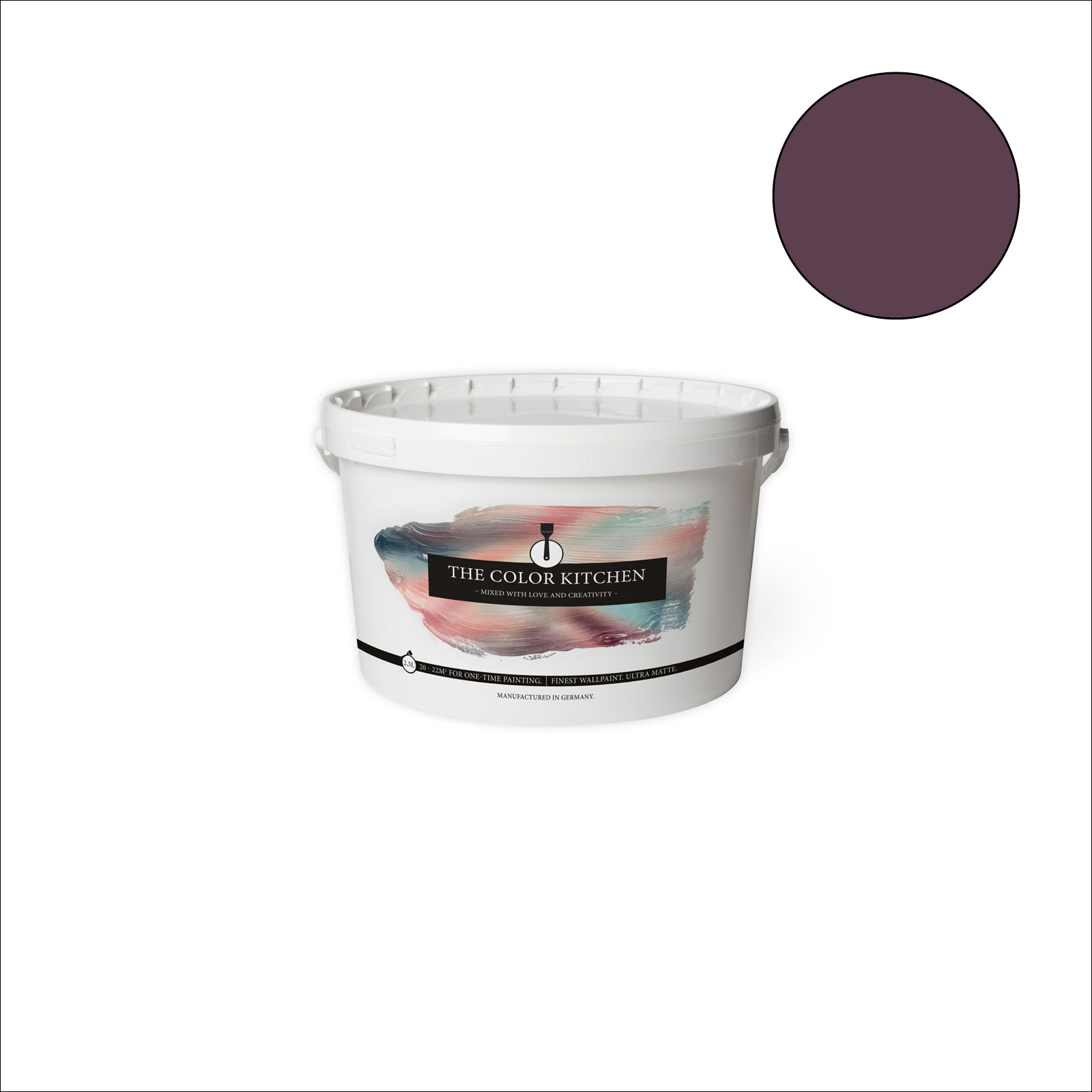 The Color Kitchen Wandfarbe Beady Beetroot - violett matt - 2,5 Liter