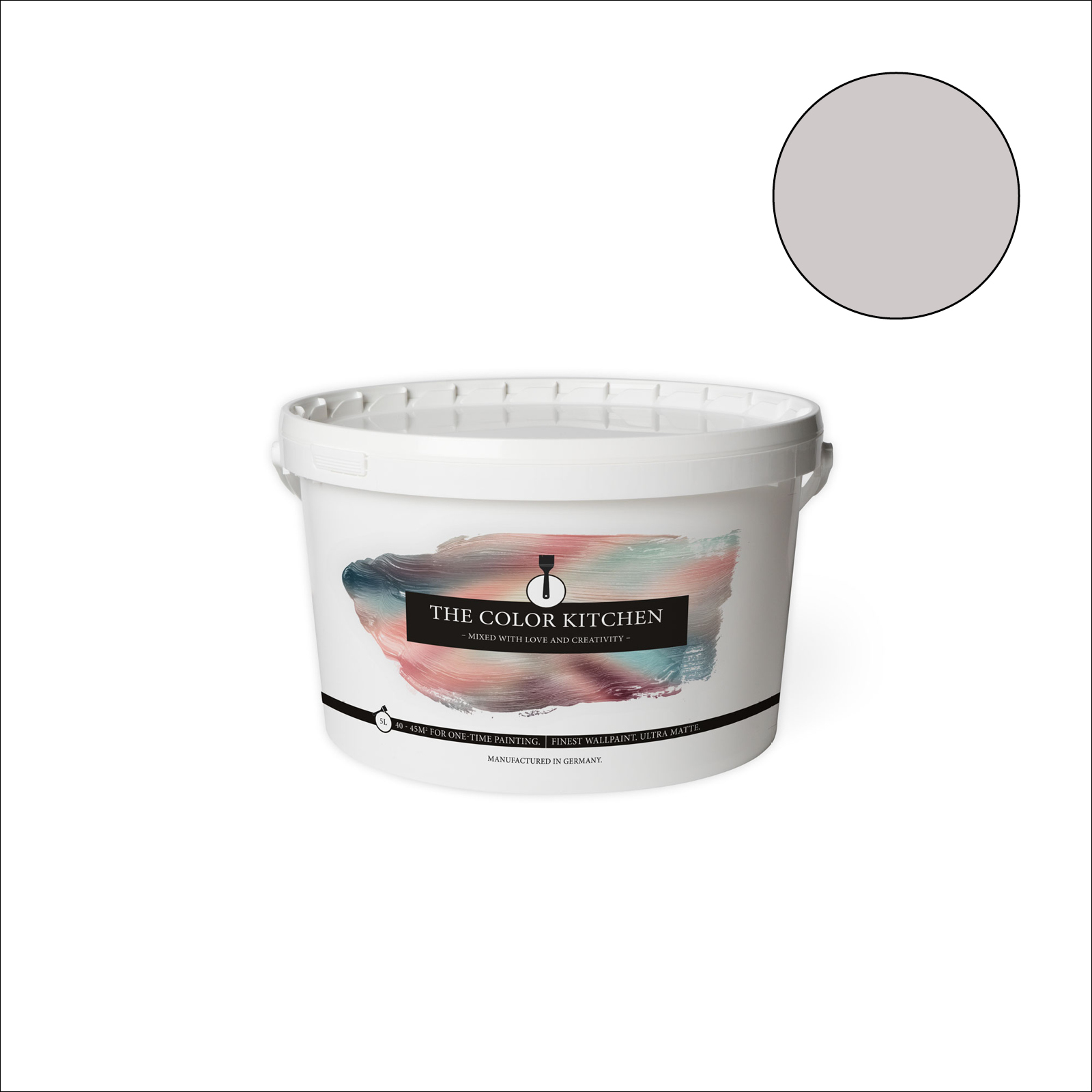 The Color Kitchen Wandfarbe Calm Clam - grau matt - 5 Liter