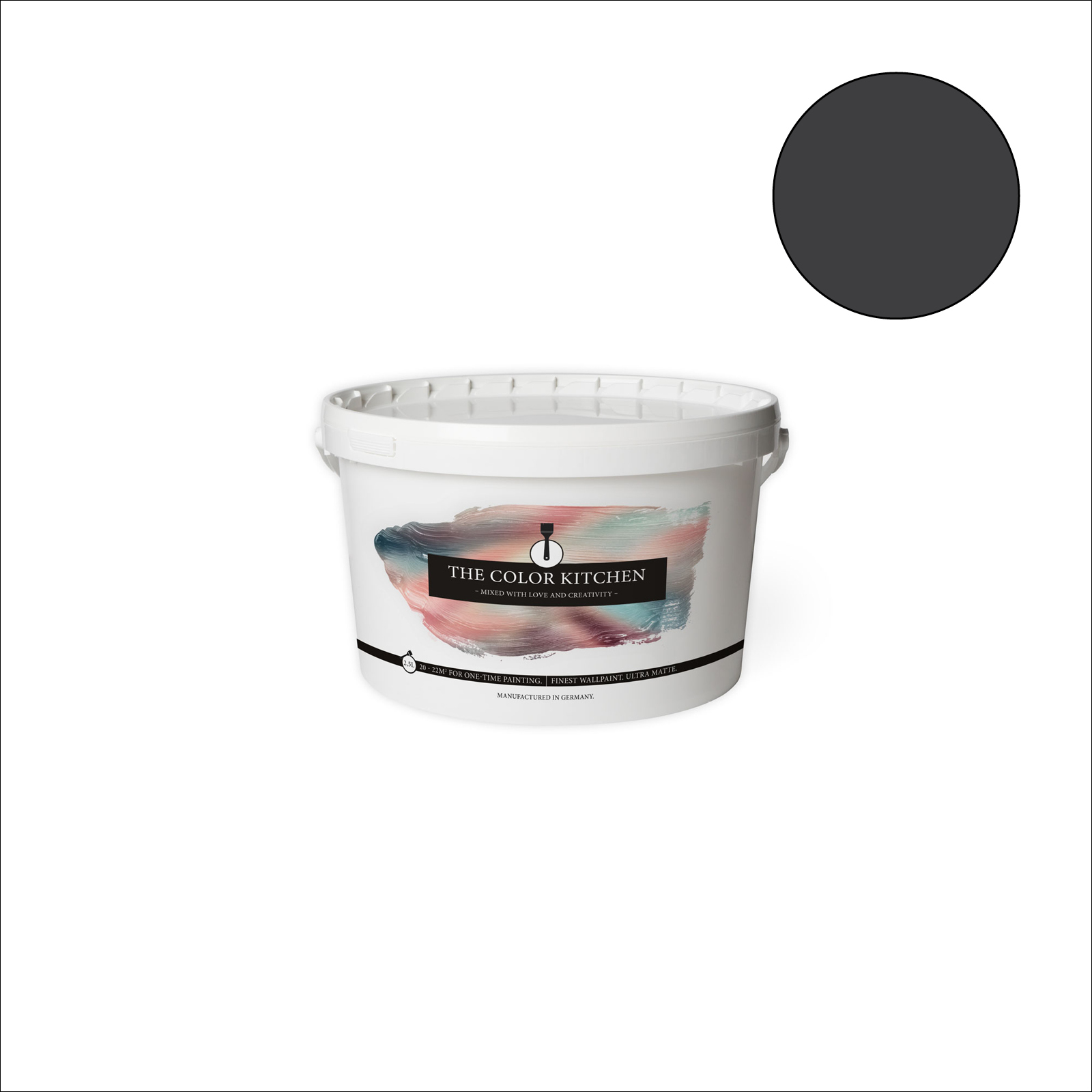 The Color Kitchen Wandfarbe Casual Caviar - schwarz matt - 2,5 Liter