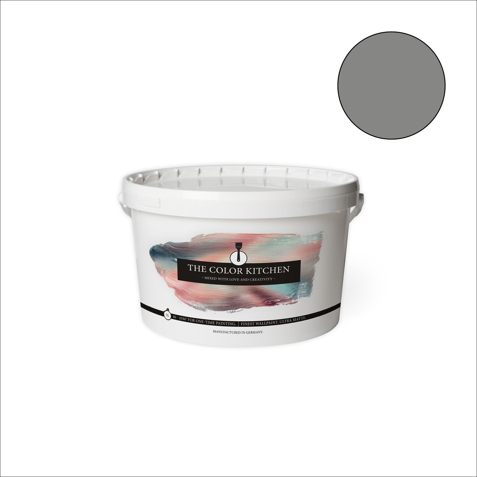 The Color Kitchen Wandfarbe Chic Chia - grau matt - 5 Liter
