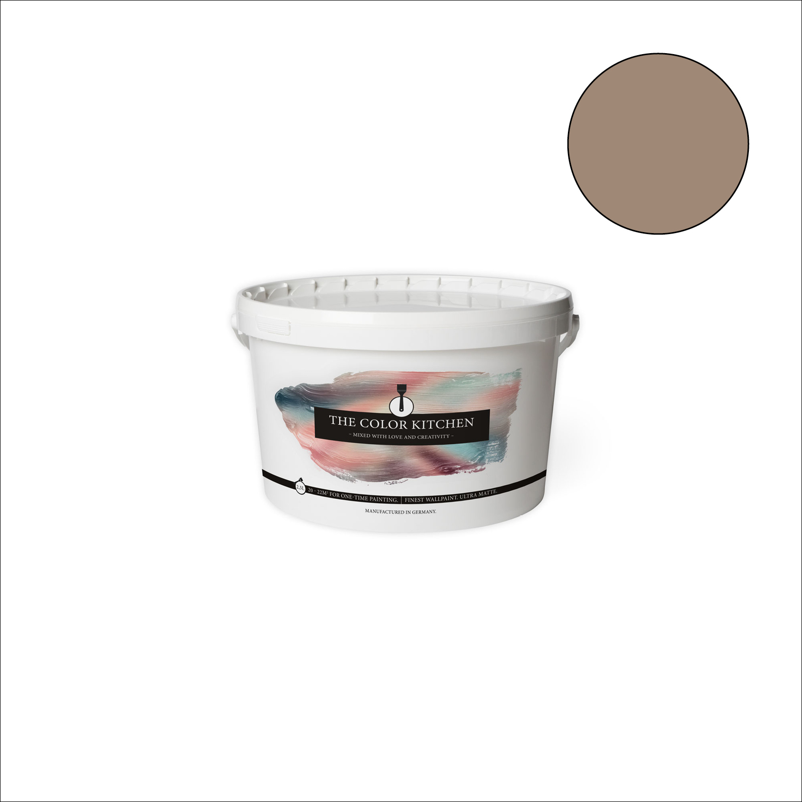 The Color Kitchen Wandfarbe Dynamic Date - braun matt - 2,5 Liter