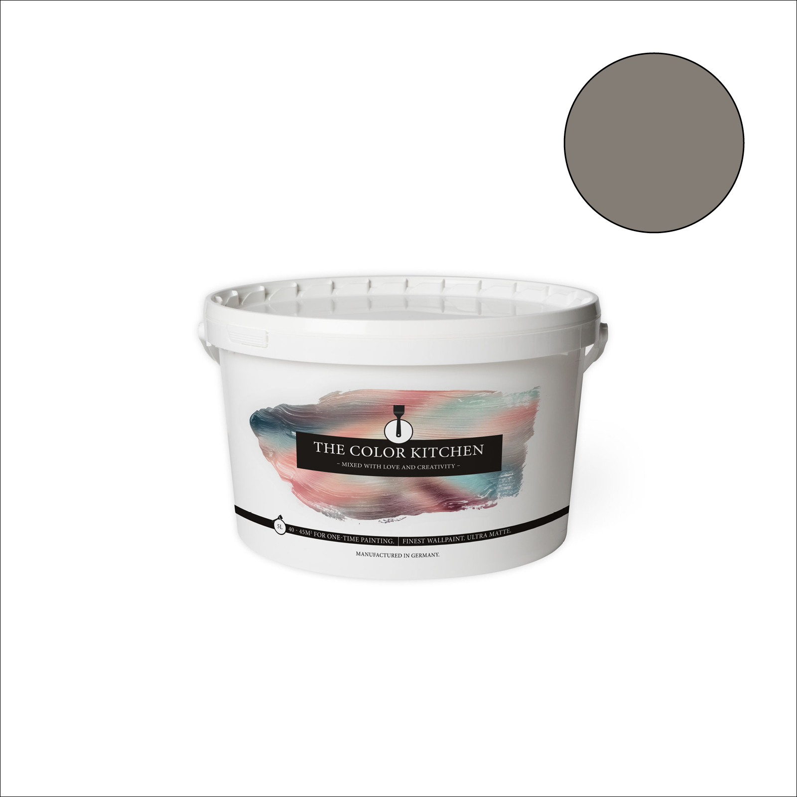 The Color Kitchen Wandfarbe Earl Grey Tea - taupe matt - 5 Liter