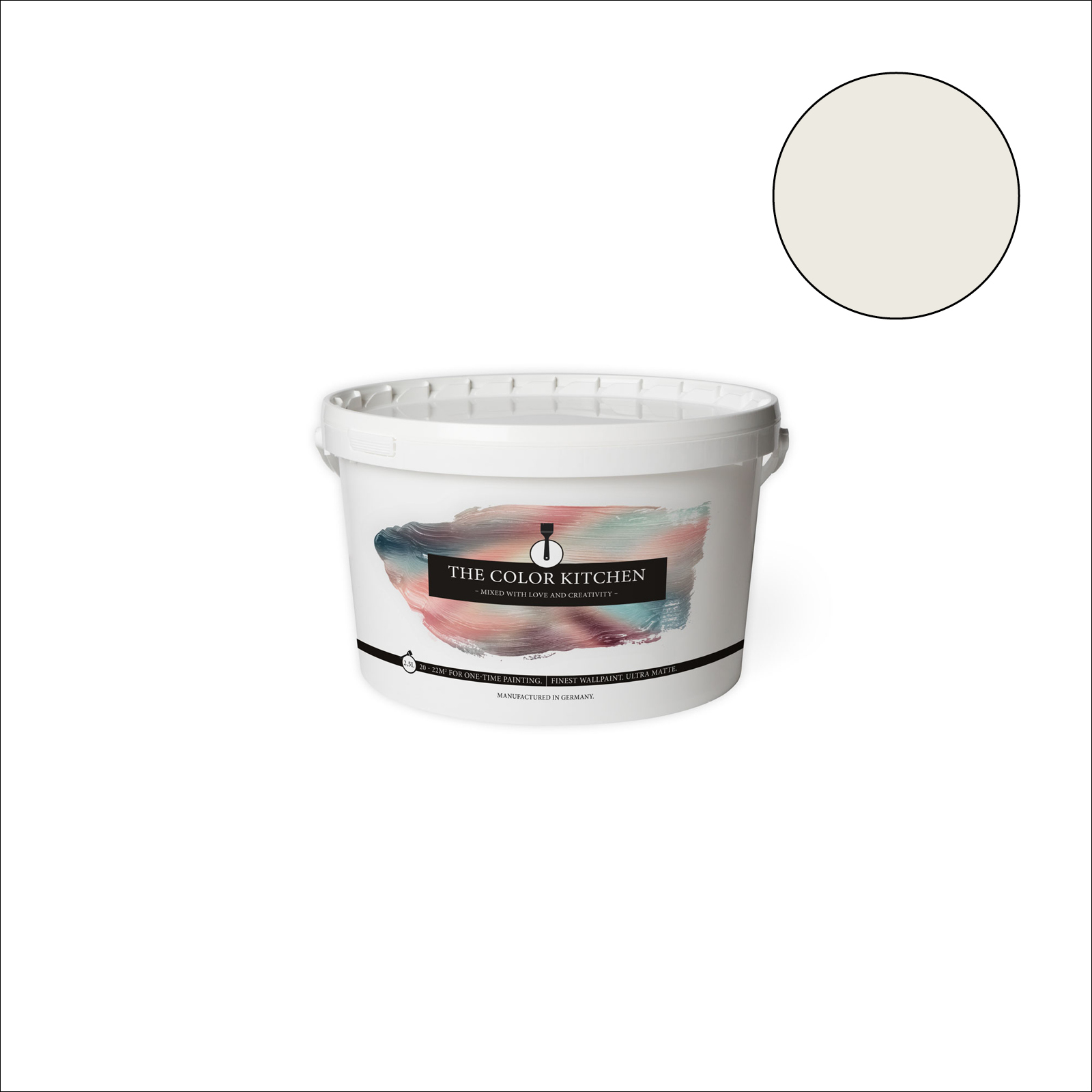 The Color Kitchen Wandfarbe Easy Eggshell - grau matt - 2,5 Liter