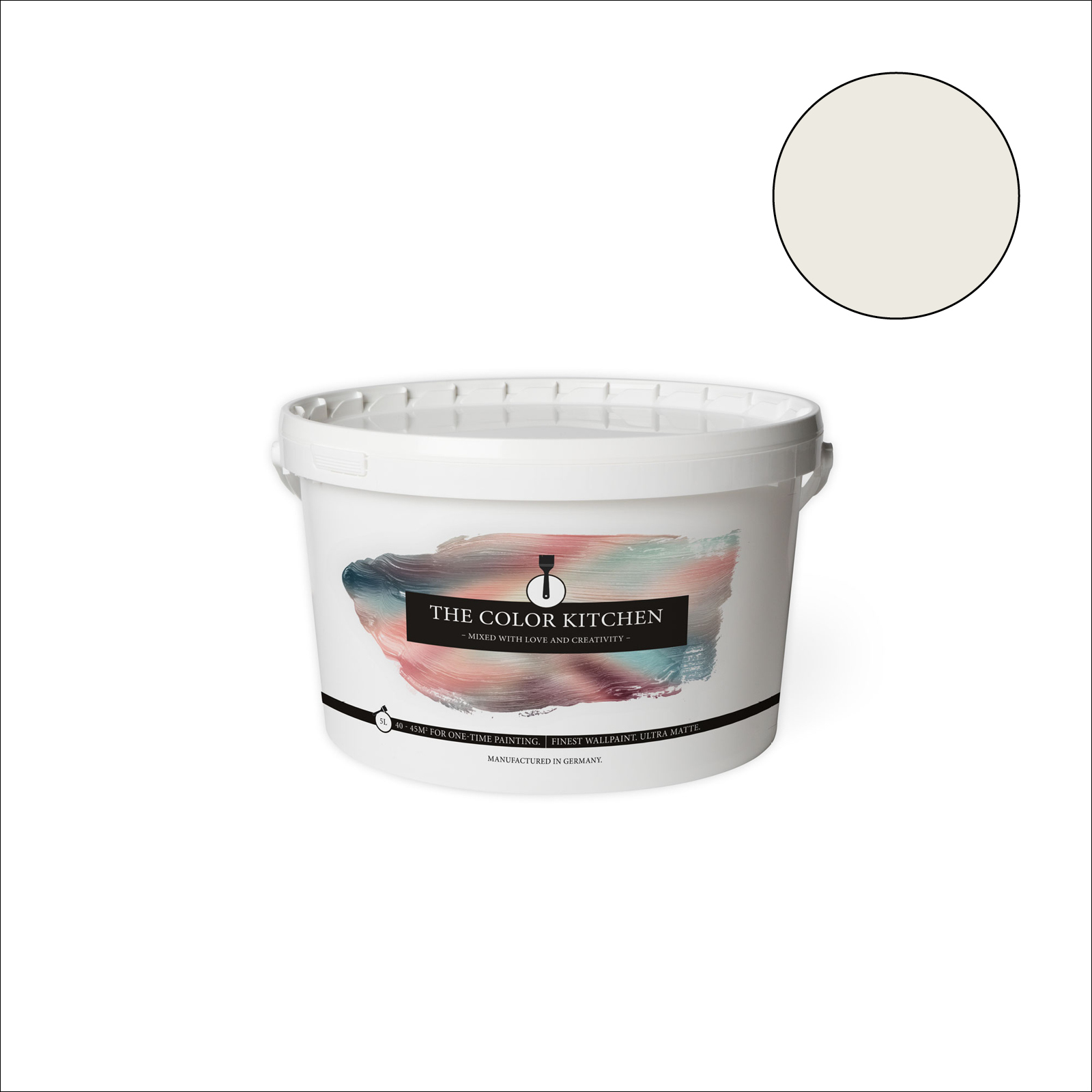 The Color Kitchen Wandfarbe Easy Eggshell - grau matt - 5 Liter