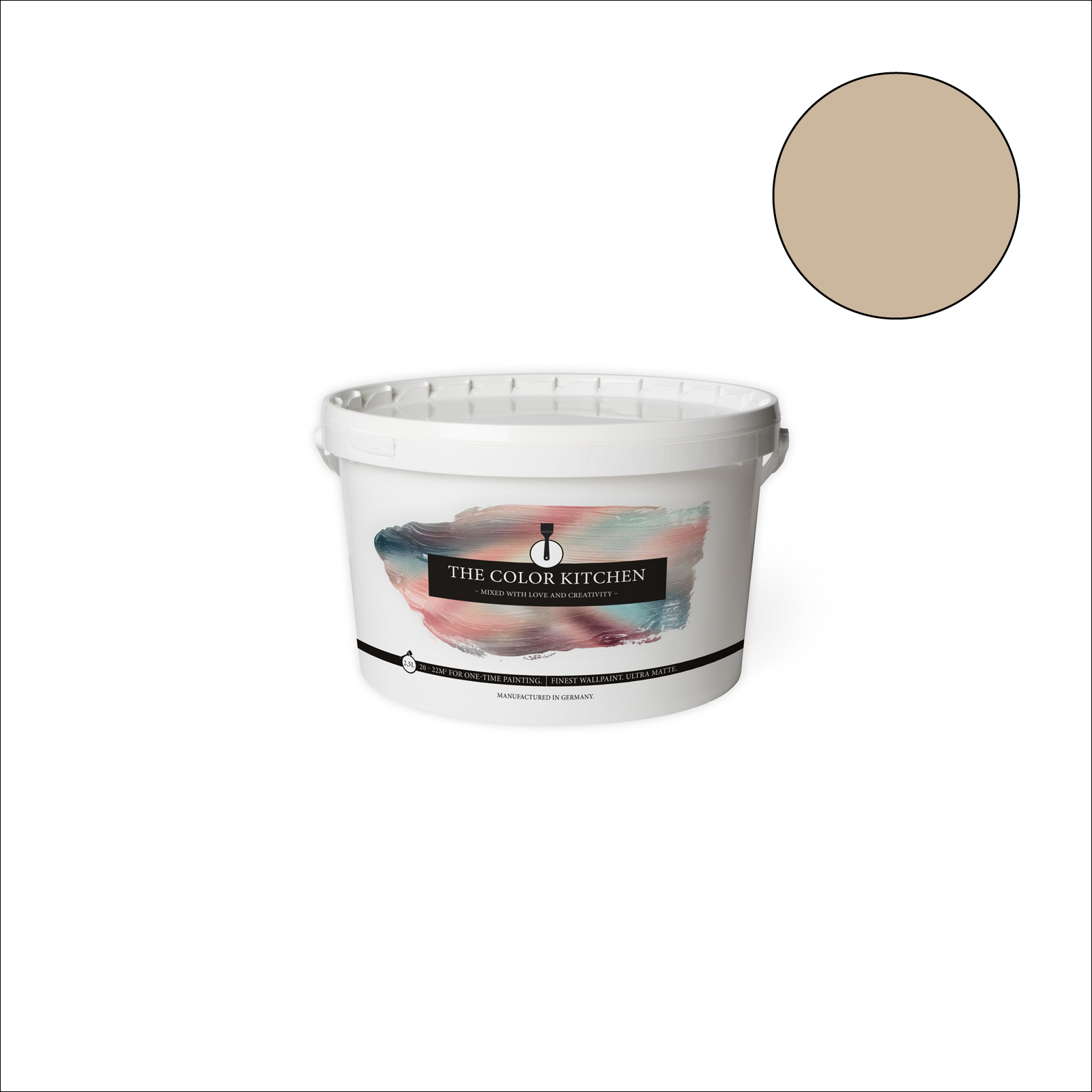 The Color Kitchen Wandfarbe Flat White Coffee - beige matt - 2,5 Liter