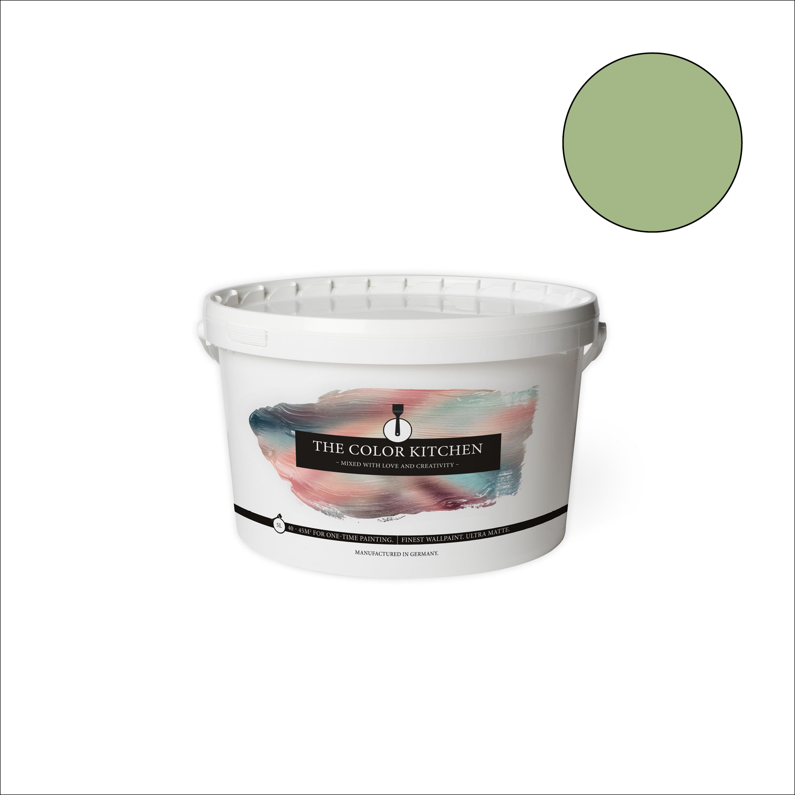 The Color Kitchen Wandfarbe Green Grape - grün matt - 5 Liter