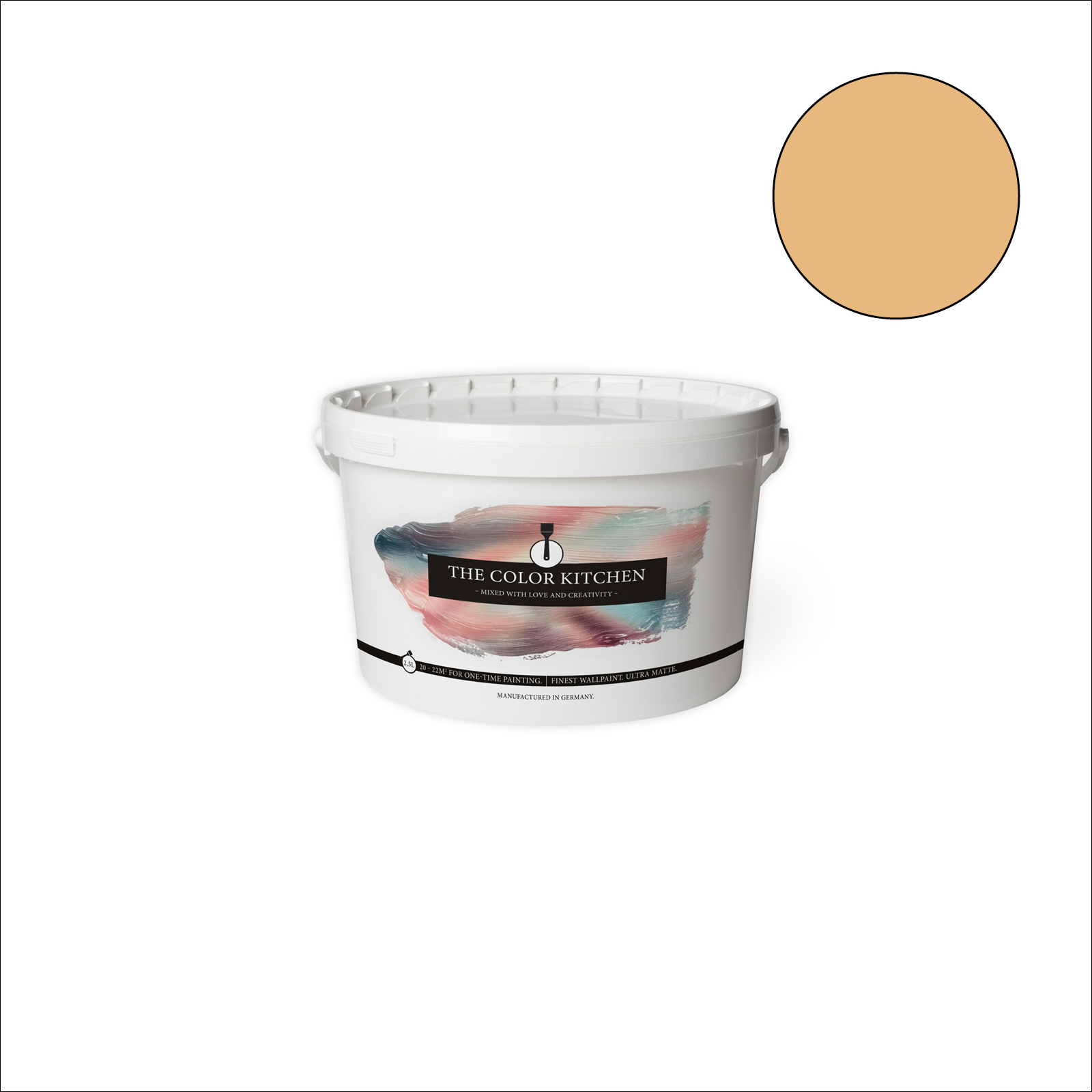 The Color Kitchen Wandfarbe Happy Honey - orange matt - 2,5 Liter
