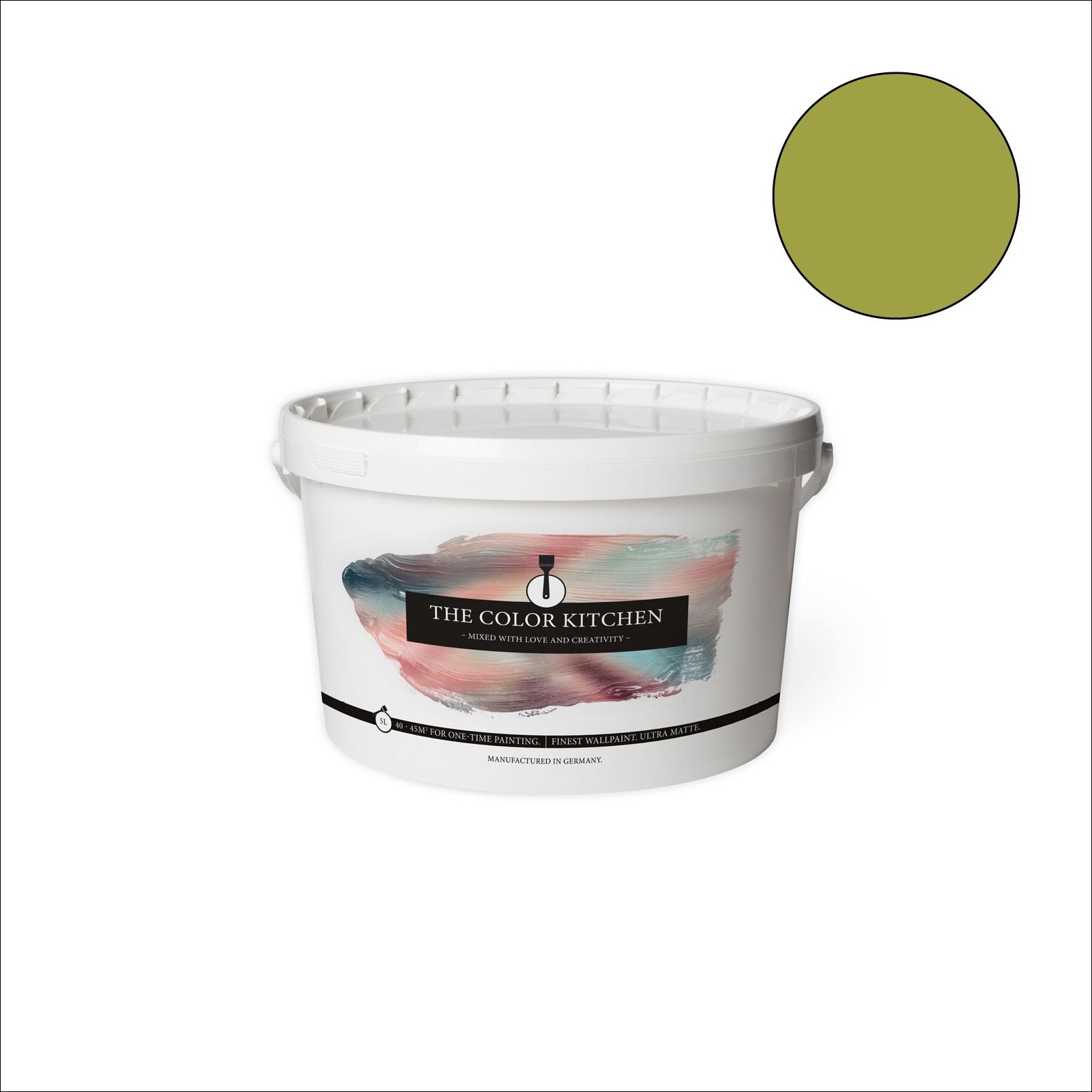 The Color Kitchen Wandfarbe Kitchy Kiwi - grün matt - 5 Liter