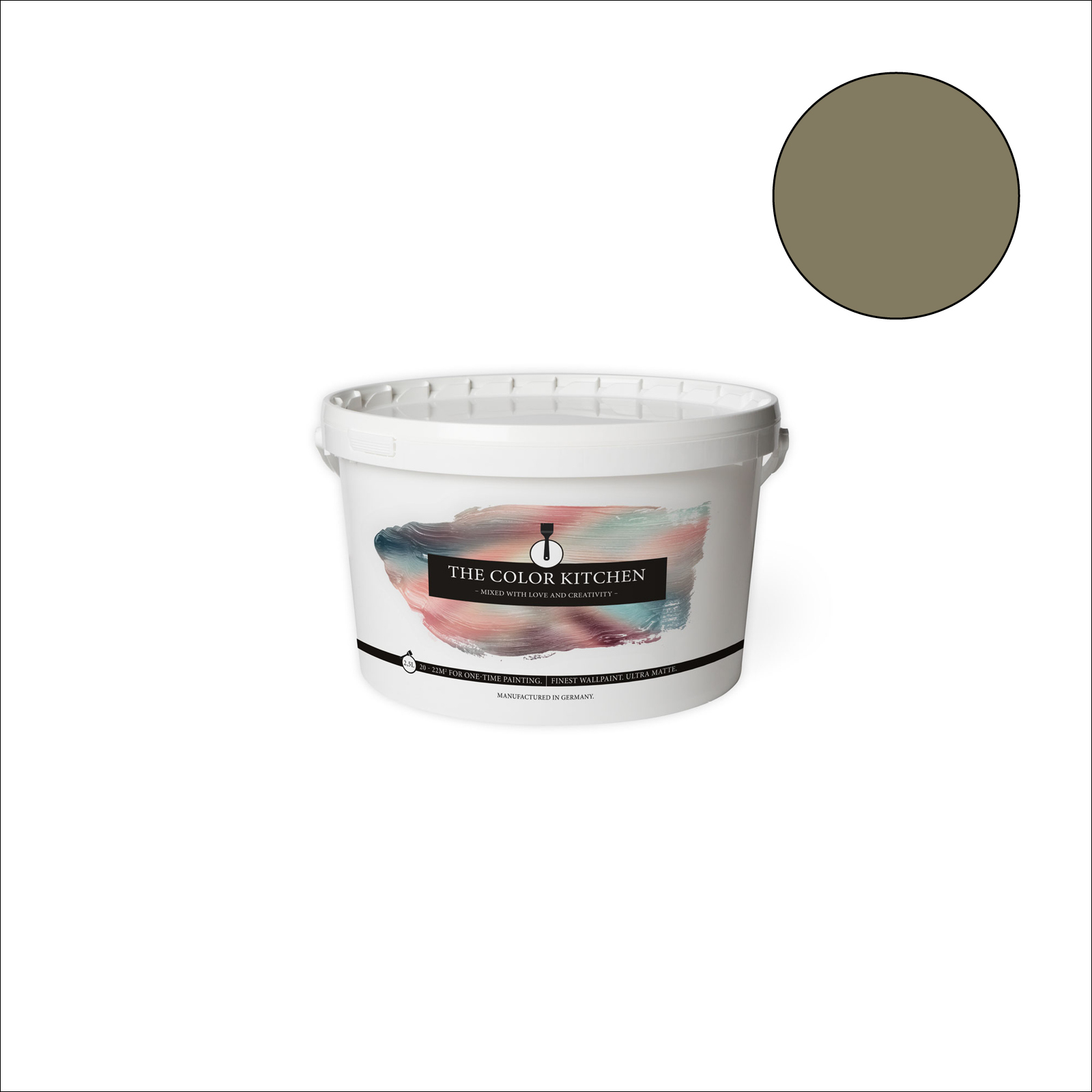 The Color Kitchen Wandfarbe Ordinary Olive - grün matt - 2,5 Liter