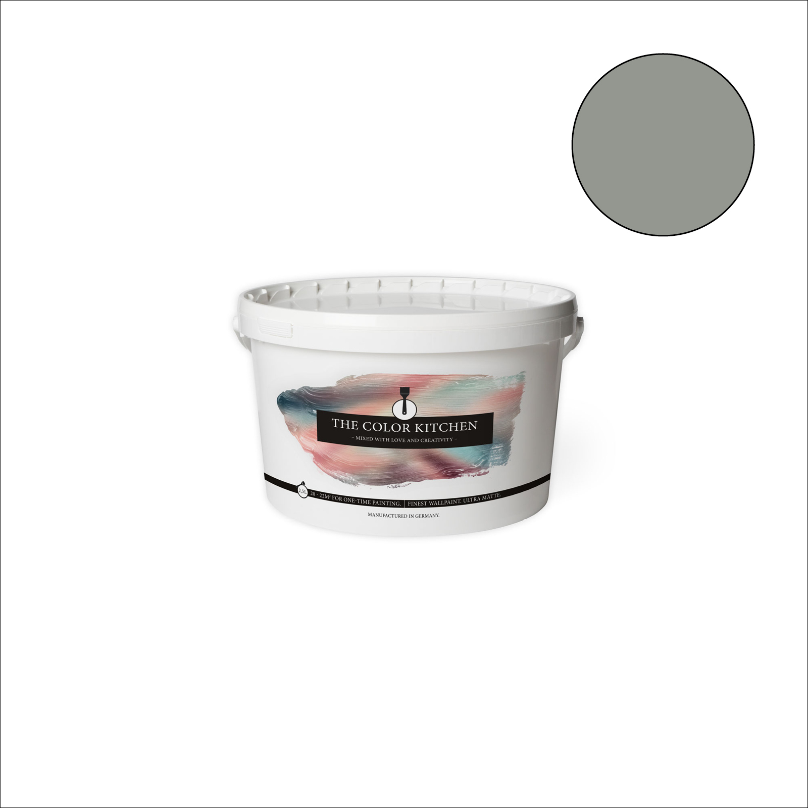 The Color Kitchen Wandfarbe Original Oregano - grau matt - 2,5 Liter