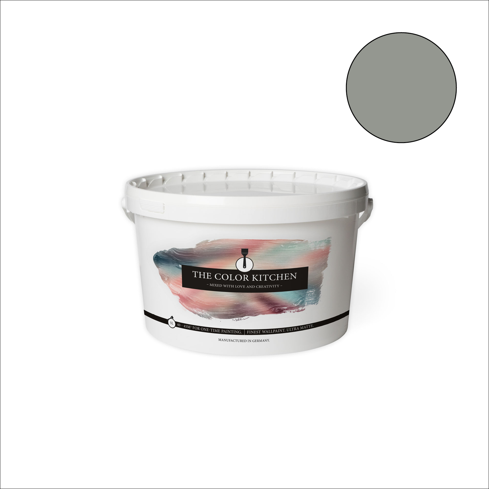 The Color Kitchen Wandfarbe Original Oregano - grau matt - 5 Liter