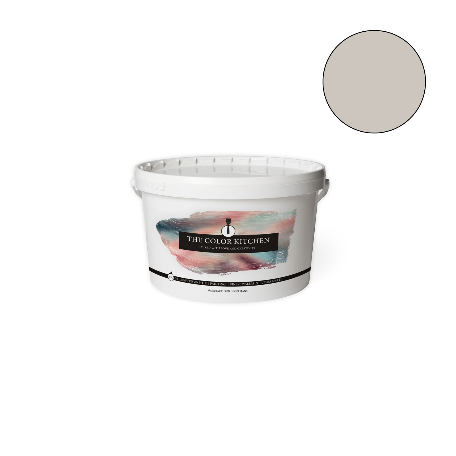 The Color Kitchen Wandfarbe Oyster Mushroom - taupe matt - 2,5 Liter