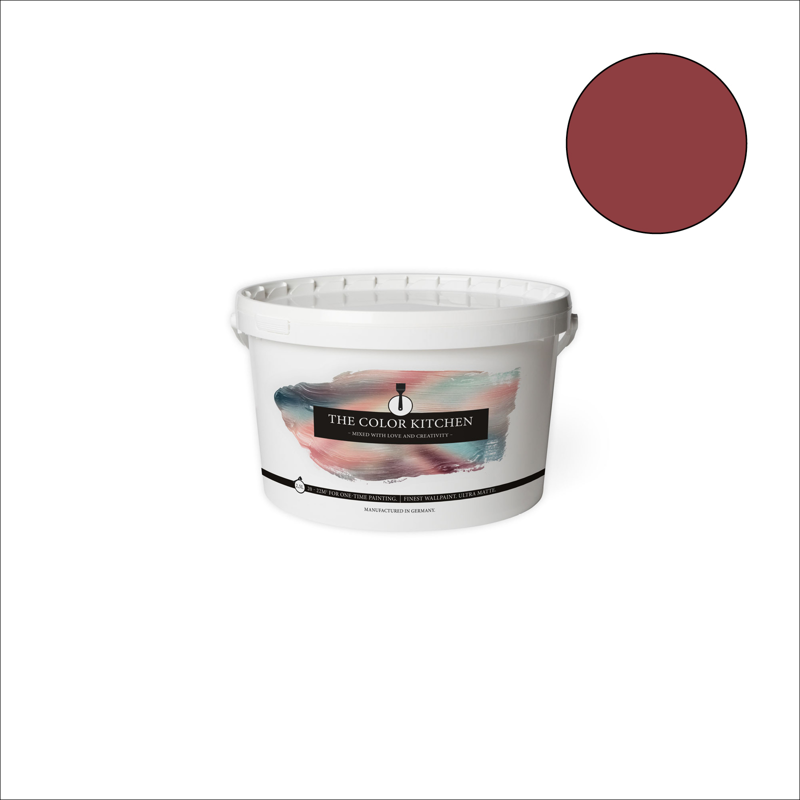 The Color Kitchen Wandfarbe Perky Pomegranate - rot matt - 2,5 Liter