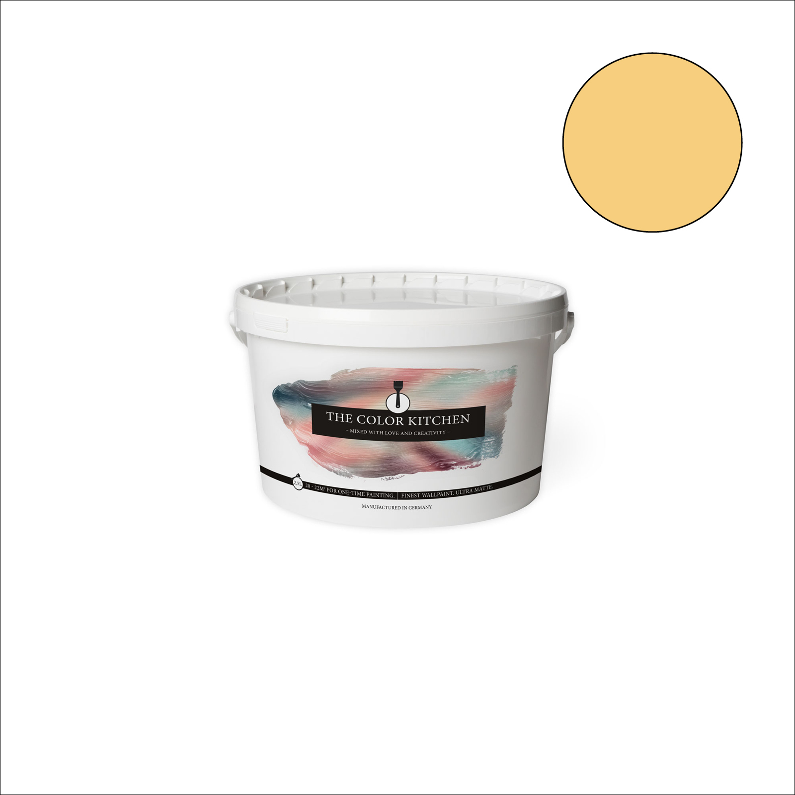 The Color Kitchen Wandfarbe Playful Pineapple - gelb matt - 2,5 Liter