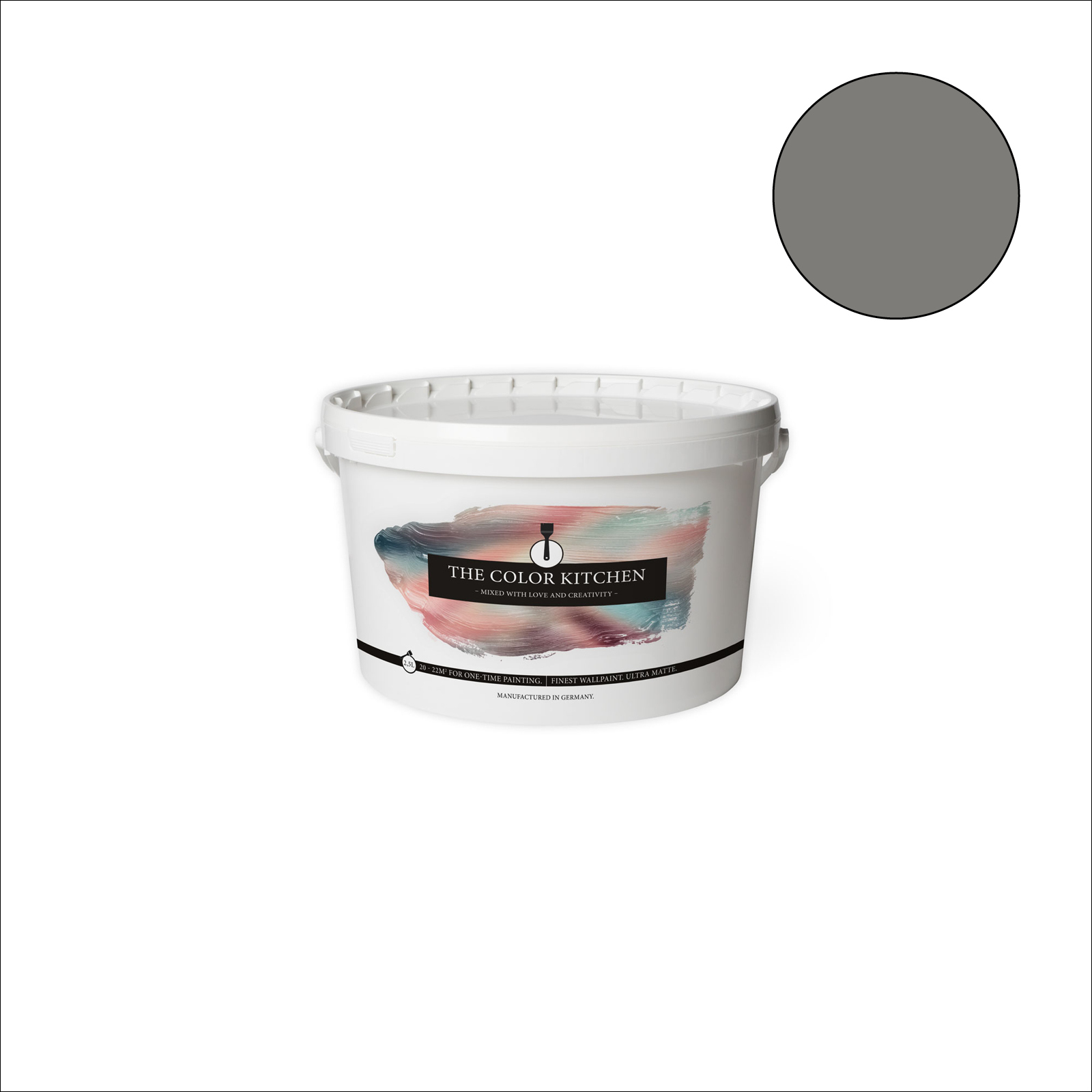 The Color Kitchen Wandfarbe Poised Pepper - grau matt - 2,5 Liter