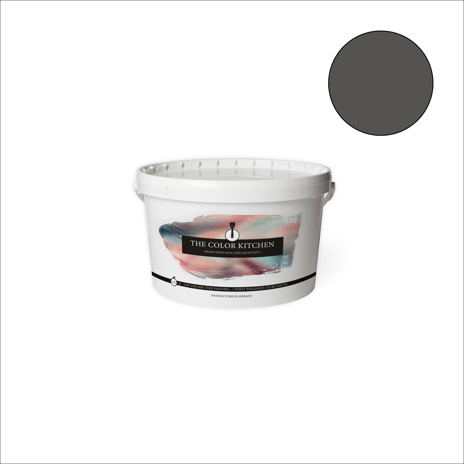 The Color Kitchen Wandfarbe Poppy Seed - grau matt - 2,5 Liter