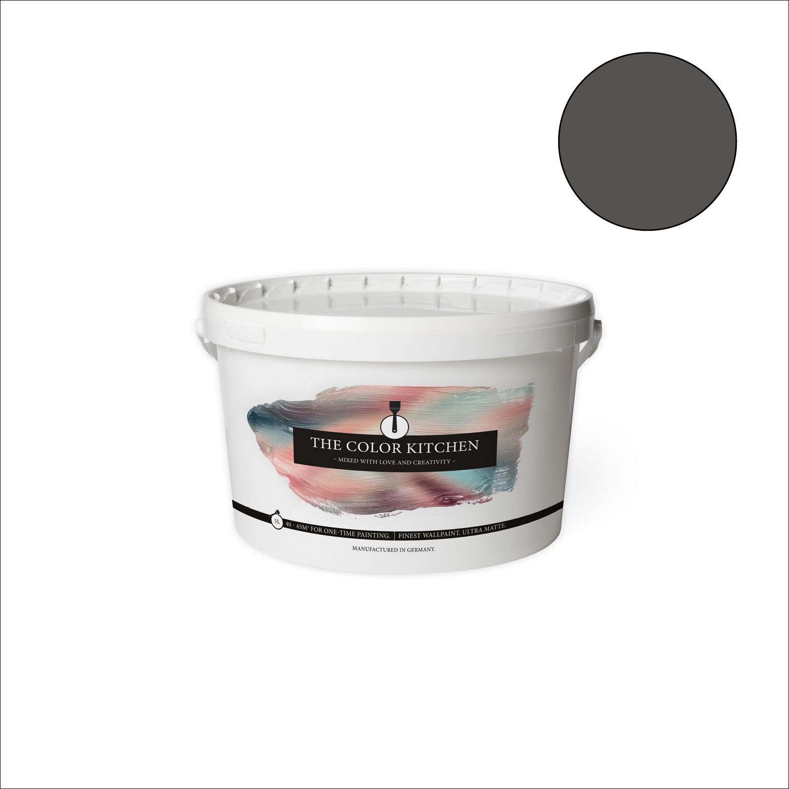 The Color Kitchen Wandfarbe Poppy Seed - grau matt - 5 Liter