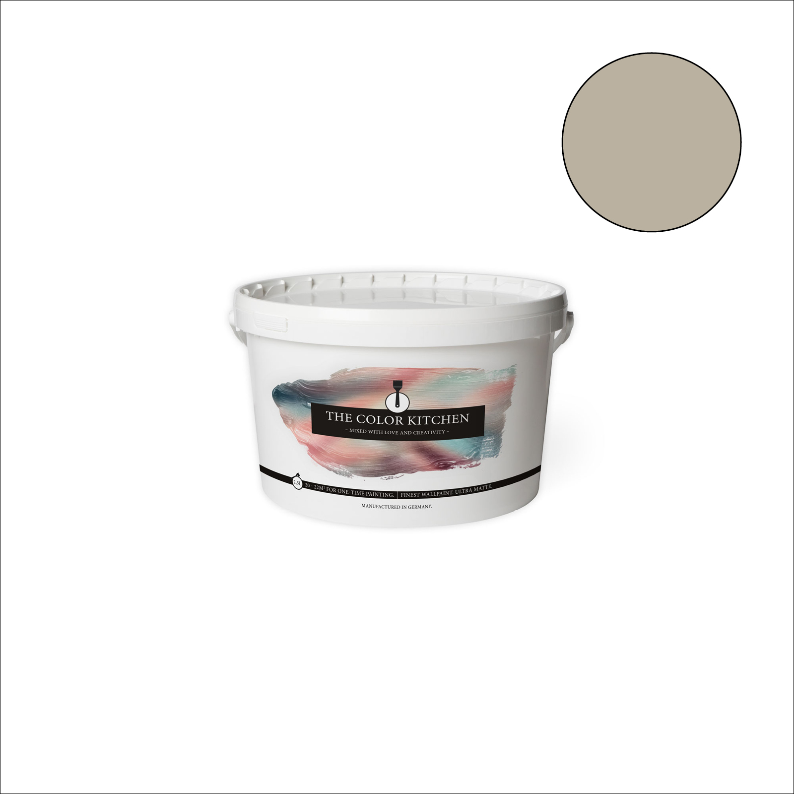 The Color Kitchen Wandfarbe Pumpkin Seed - taupe matt - 2,5 Liter