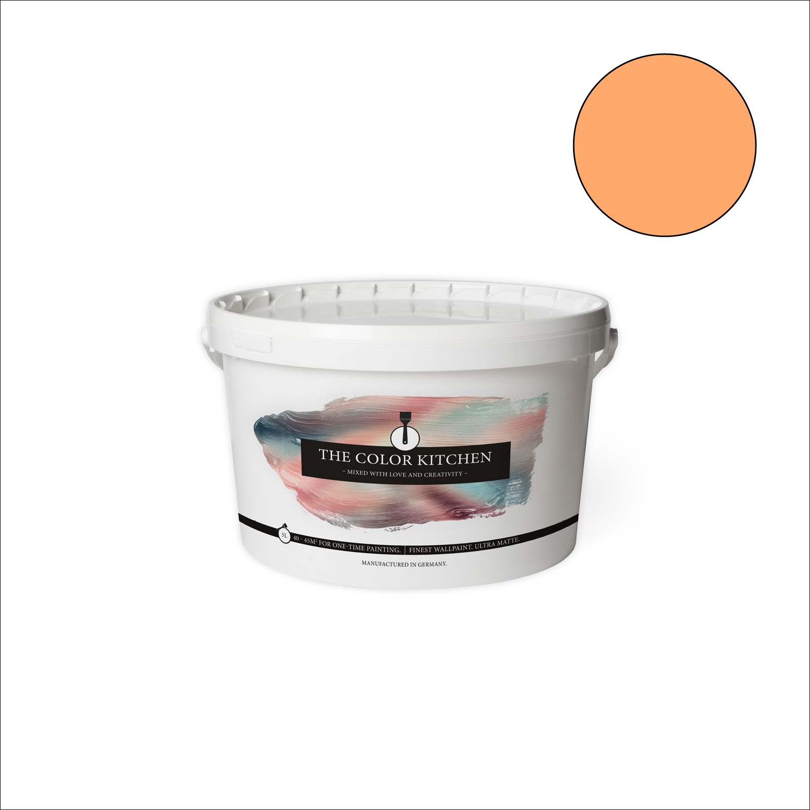 The Color Kitchen Wandfarbe Pure Papaya - orange matt - 5 Liter