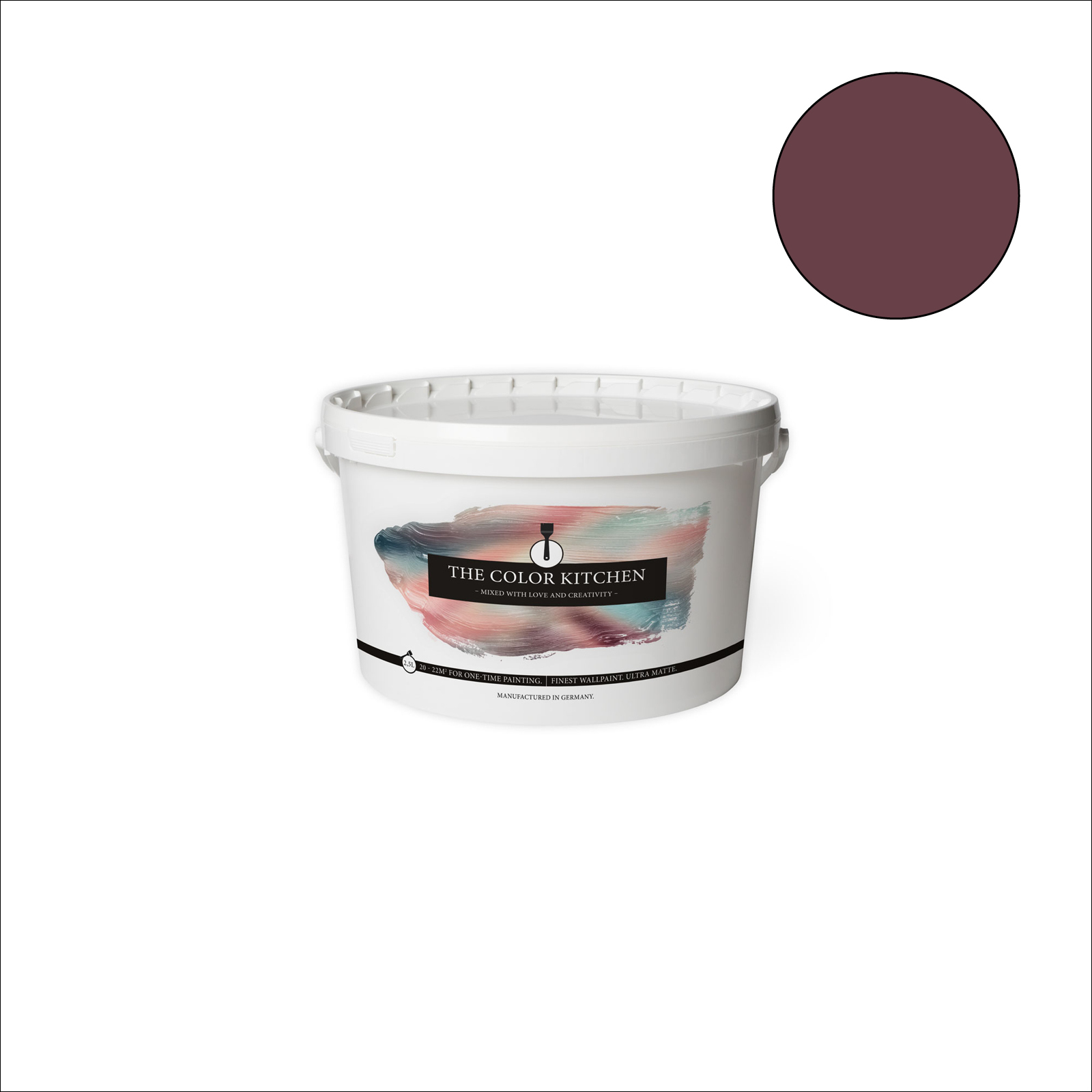 The Color Kitchen Wandfarbe Red Wine - rot matt - 2,5 Liter