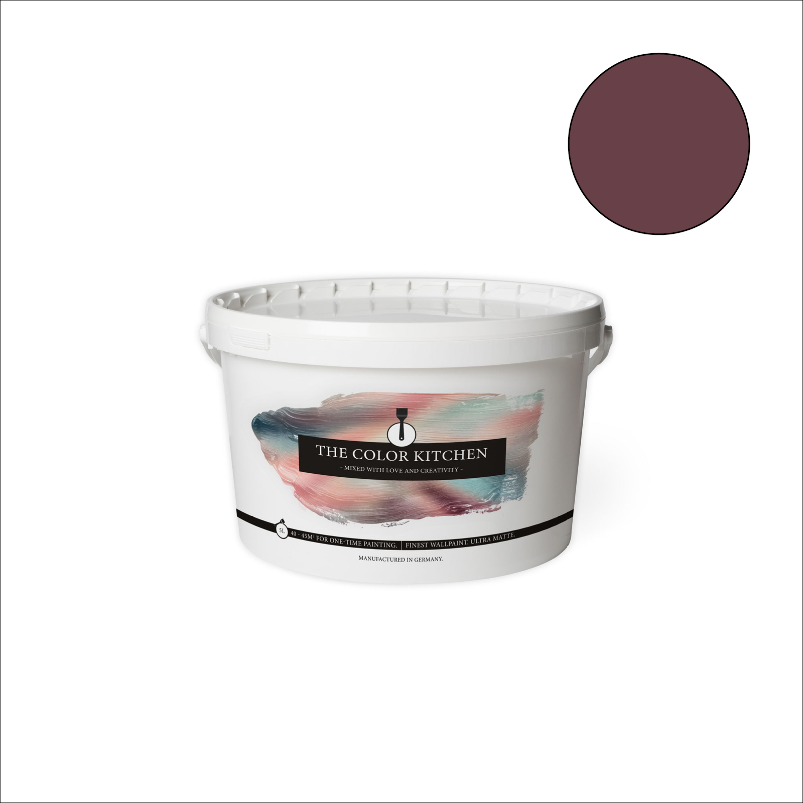 The Color Kitchen Wandfarbe Red Wine - rot matt - 5 Liter