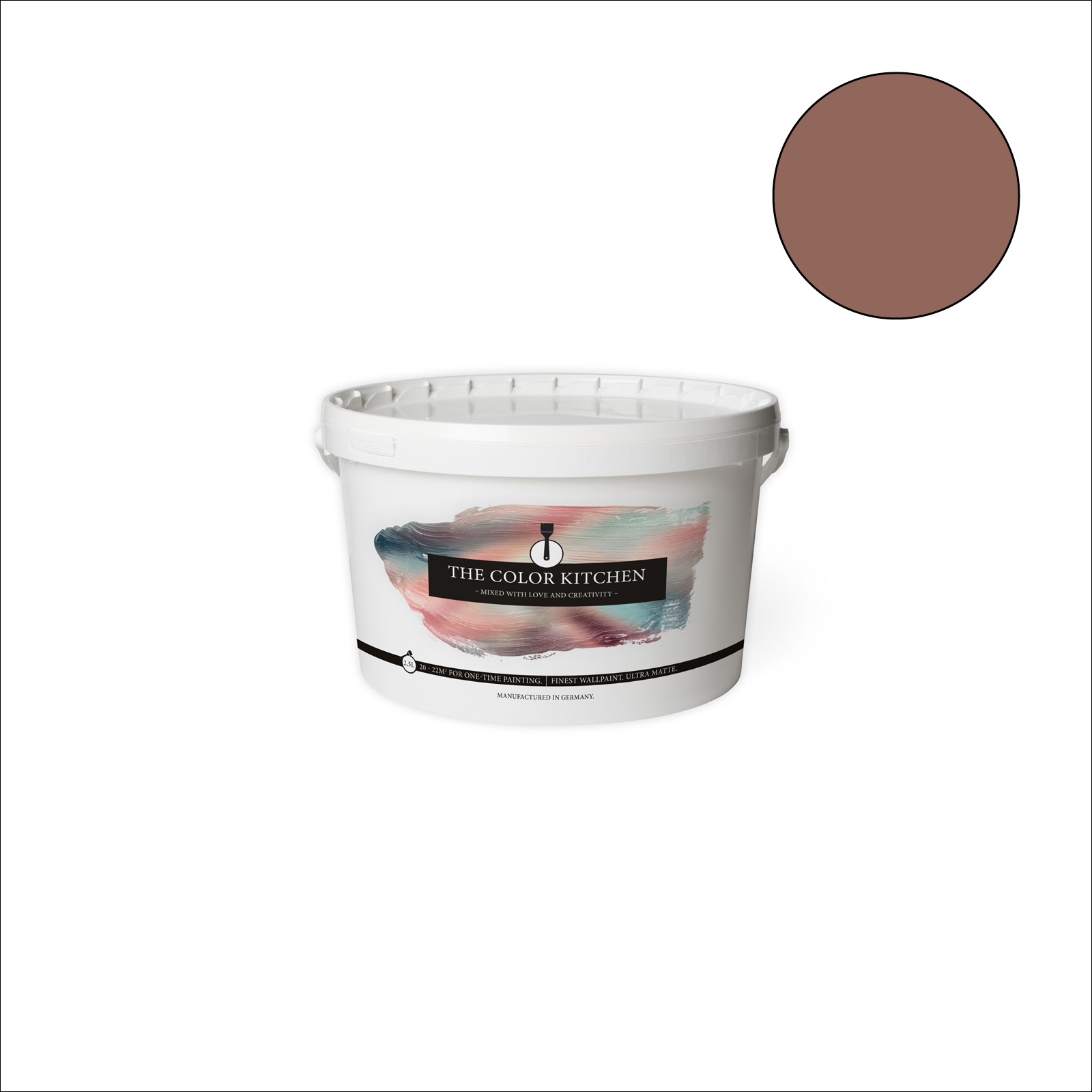 The Color Kitchen Wandfarbe Reddish Chestnut - rot matt - 2,5 Liter