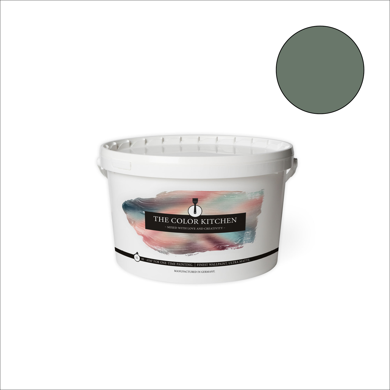 The Color Kitchen Wandfarbe Ritzy Rosemary - grün matt - 5 Liter